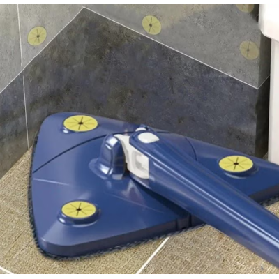 Mop multifunctional pentru suprafete uscate si ude cap triunghiular rotativ