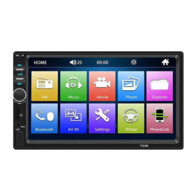 Mp5 player auto bluetooth 7018B 2 x DIN 45 x 4 W 7 inch USB ecran Touchscreen
