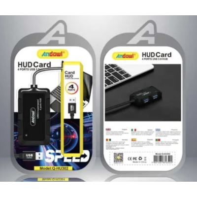 Multi HUB cu 4 USB Andowl Q HU302 negru