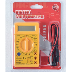 Multimetru digital cu afisaj LCD DT-830D galben