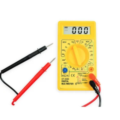 Multimetru digital cu afisaj LCD DT-830D galben