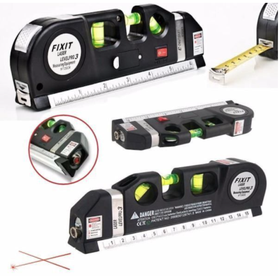 Nivela cu Laser Level Pro3 Multifunctionala cu Boloboc si Ruleta