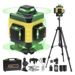 Nivela Laser 3D LEIHMANN cu Linii Verzi si Accesorii Complete