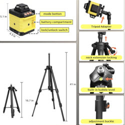 Nivela Laser 3D LEIHMANN cu Linii Verzi si Accesorii Complete