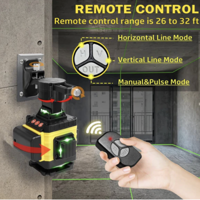 Nivela Laser 3D LEIHMANN cu Linii Verzi si Accesorii Complete