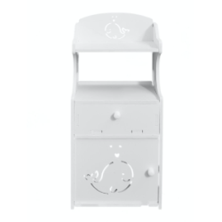 Noptiera cu 3 rafturi 51 x 24 x 17 cm Alb