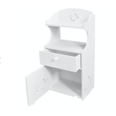 Noptiera cu 3 rafturi 51 x 24 x 17 cm Alb