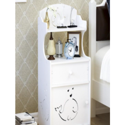 Noptiera cu 3 rafturi 51 x 24 x 17 cm Alb