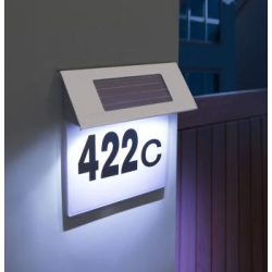 Numar casa solar LED fixare perete 20x18 cm
