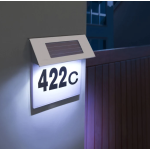 Numar de Casa cu LED si Panou Solar cifre de la 0 la 9 litere de la A la H 11446B