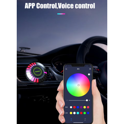 Odorizant auto D2 functie umidificator Led cu ritm muzical RGB Bluetooth