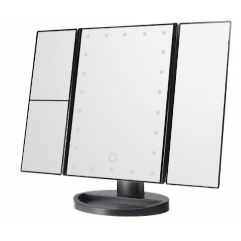 Oglinda cosmetica LED extensibila cu buton tactil