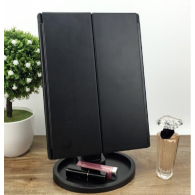 Oglinda cosmetica LED extensibila cu buton tactil