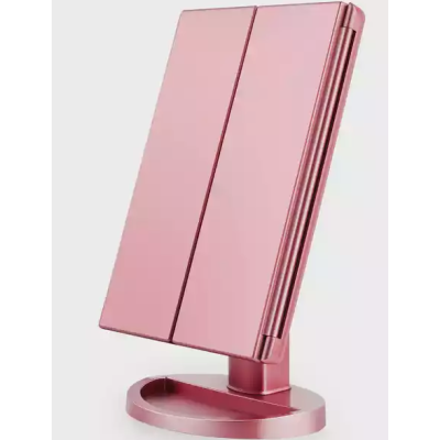 Oglinda cosmetica LED extensibila cu buton tactil