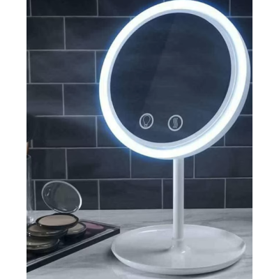 Oglinda Fan Miroir make-up cu LED ventilator si functie touch