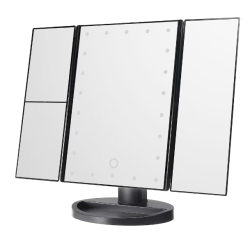 Oglinda Profesionala reglabila pentru machiaj si cosmetica cu 3 oglinzi laterale pliabile Iluminare Led