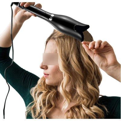 Ondulator automat ecran cu LCD temperatura reglabila rotatie de 360 de grad putere 55W 110 220V Negru