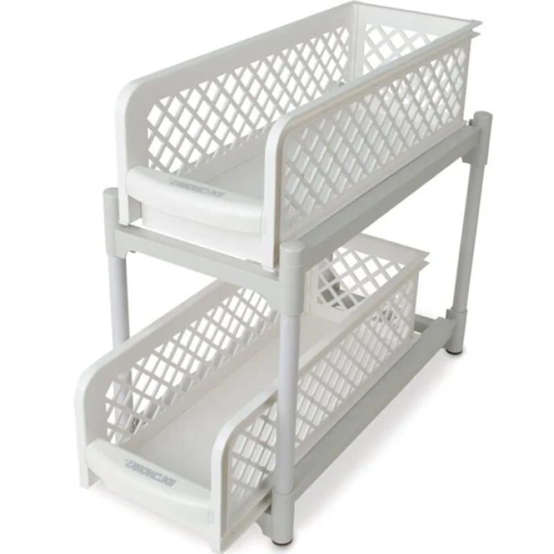Organizator 2 nivele, pliabil pentru baie sau bucatarie