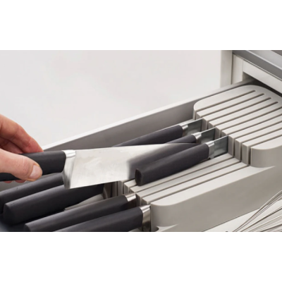 Organizator / suport pentru cutite 2 nivele pentru 18 cutite Alb