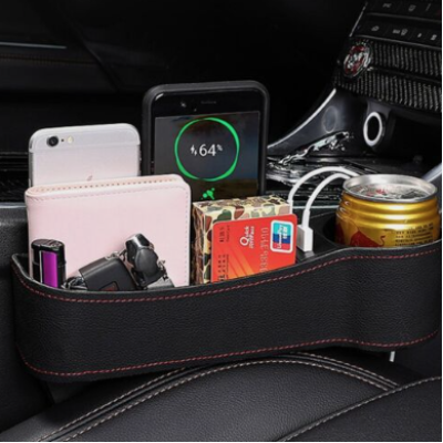 Organizator auto cu 2 porturi USB, suport de pahare