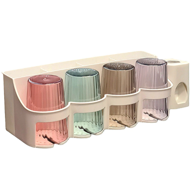 Organizator baie RA-875B cu carlige si dozator pentru pasta de dinti
