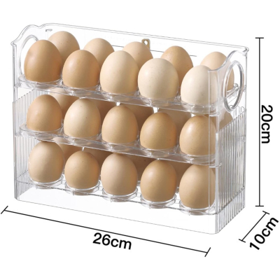 Organizator Cutie de Depozitare Oua cu Afisaj Data
