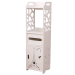 Organizator pentru baie sau camera alb cu 4 compartimente