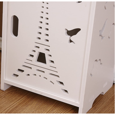 Organizator pentru baie sau camera alb cu 4 compartimente