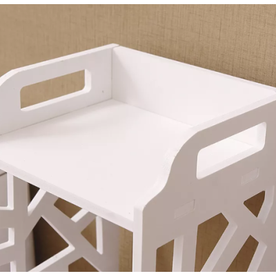 Organizator pentru baie sau camera alb cu 4 compartimente