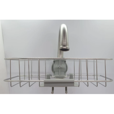 Organizator pentru chiuveta cu prindere pe robinet, otel inoxidabil