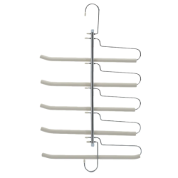 Organizator pentru pantaloni 5 suporturi otel inoxidabil