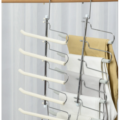 Organizator pentru pantaloni 5 suporturi otel inoxidabil