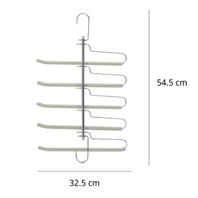 Organizator pentru pantaloni 5 suporturi otel inoxidabil