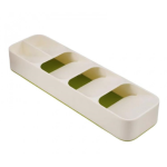 Organizator pentru tacamuri 5 compartimente Alb