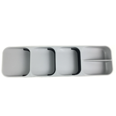 Organizator pentru tacamuri 5 compartimente Alb