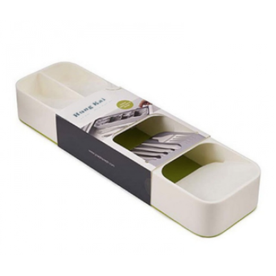 Organizator pentru tacamuri 5 compartimente Alb