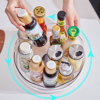 Organizator rotativ 360 grade pentru bucatarie / baie 27 cm alb