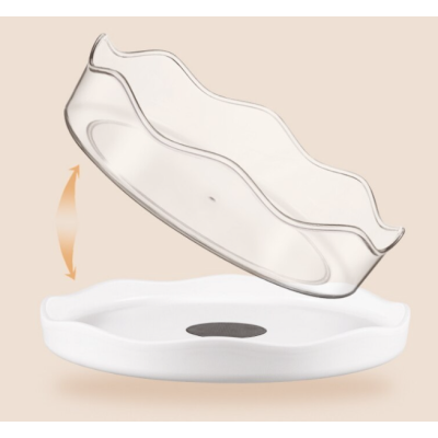 Organizator rotativ 360 grade pentru bucatarie / baie 27 cm alb