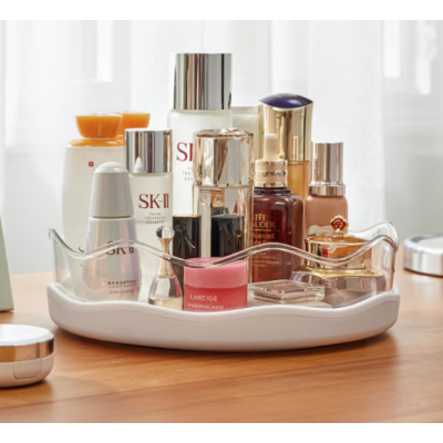 Organizator rotativ 360 grade pentru bucatarie / baie 27 cm alb