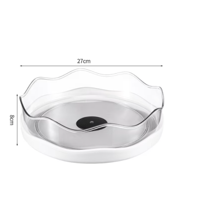 Organizator rotativ 360 grade pentru bucatarie / baie 27 cm alb