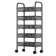 Organizator slim portabil cu 5 nivele 4 rafturi retractabile rotativ 360 NEGRU