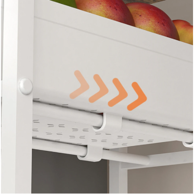 Organizator slim portabil cu 5 nivele 4 rafturi retractabile rotativ 360 NEGRU