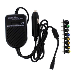Pachet Incarcator auto universal pentru laptop, 80W cu 8 conectori