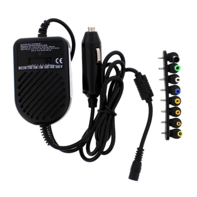 Pachet Incarcator auto universal pentru laptop, 80W cu 8 conectori