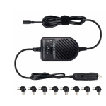 Pachet Incarcator auto universal pentru laptop, 80W cu 8 conectori