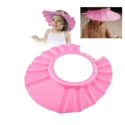 Palarie tip aparatoare pentru ochi si urechi pentru spalat pe cap si protectie solara pentru bebelusi ROZ