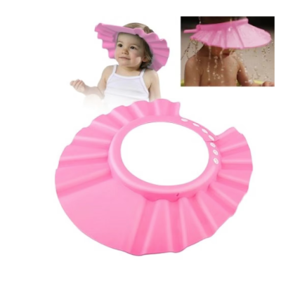 Palarie tip aparatoare pentru ochi si urechi pentru spalat pe cap si protectie solara pentru bebelusi ROZ