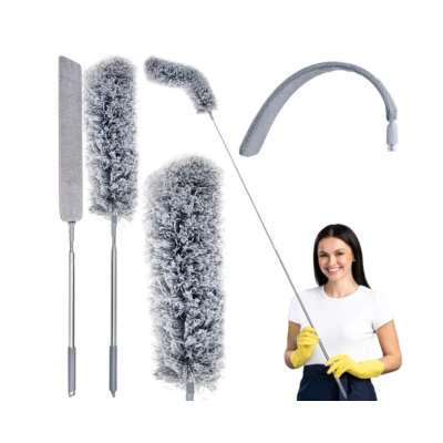 Pamatuf microfibra telescopic 2.5m. cu doua capete pentru zone greu accesibile