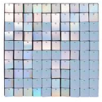 Panou decorativ model patrat cu paiete ALB CAMELEON 30 x 30 cm