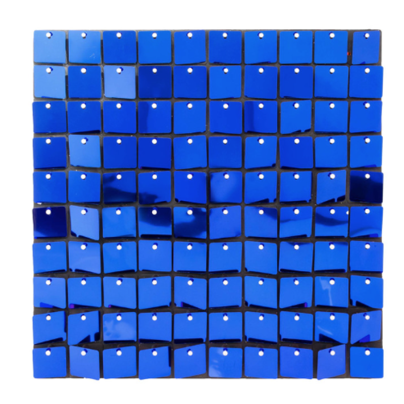 Panou decorativ model patrat cu paiete ALBASTRU 30 x 30 cm